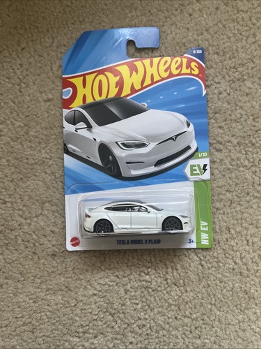 2025 HOT WHEELS HW EV TESLA MODEL S PLAID WHITE 9/250
