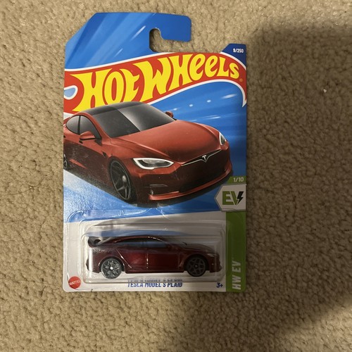 2025 Hot Wheels Tesla Model S Plaid Red HW EV #9/250
