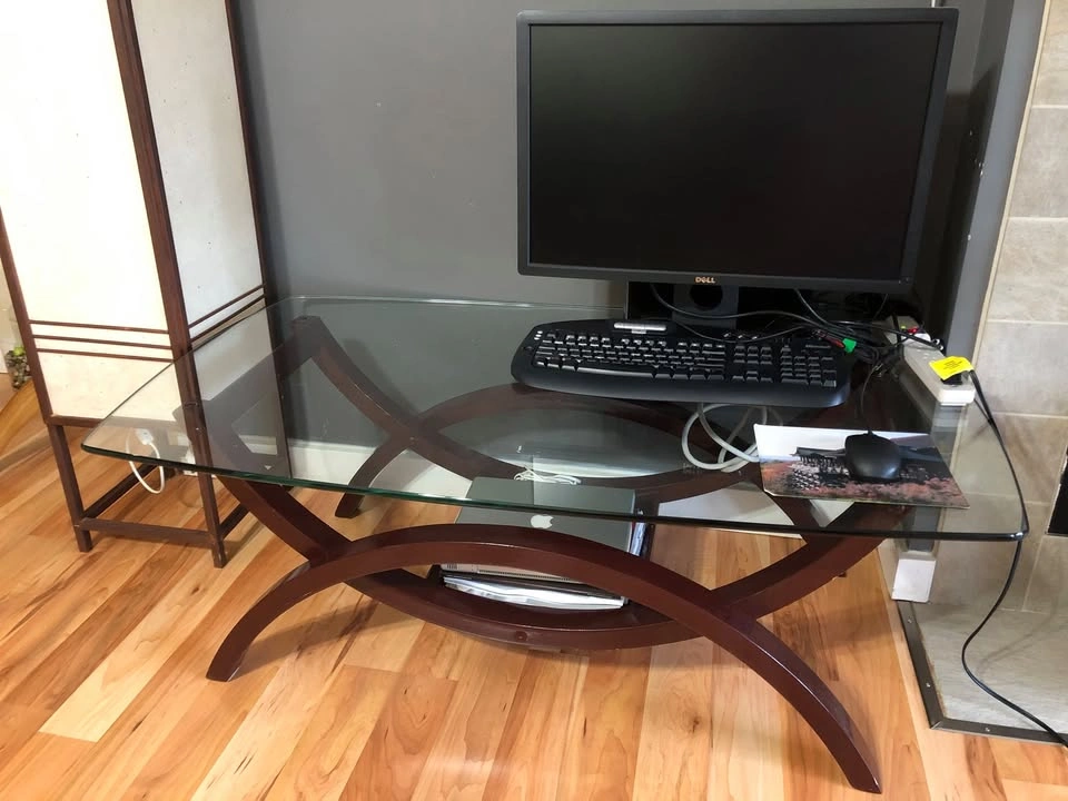 Glass center table