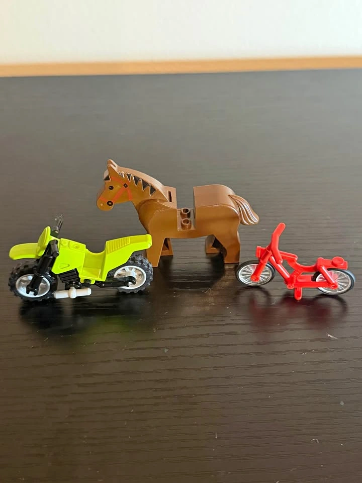 LEGO Horse, Dirt Bike, and Bike