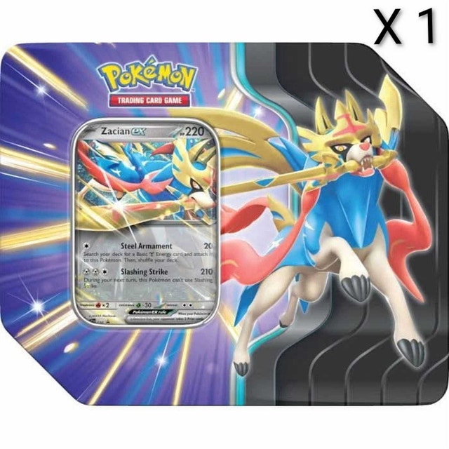 Pokemon Zacian ex Tin