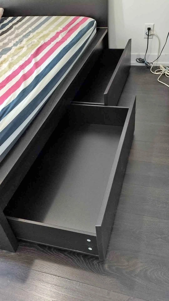 2 IKEA MALM underbed storage box