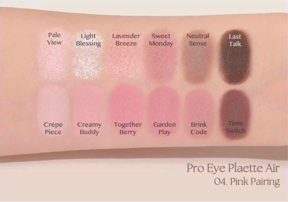 Eyeshadow - Clio Pro Eye Palette Air 04 Pink Pairing - photo 3