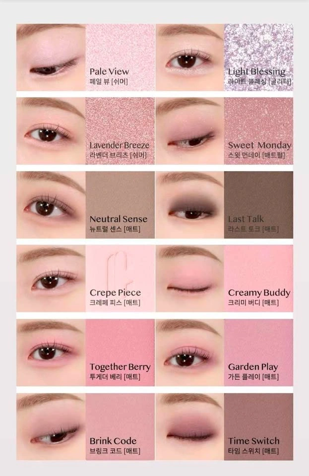 Eyeshadow - Clio Pro Eye Palette Air 04 Pink Pairing - photo 4