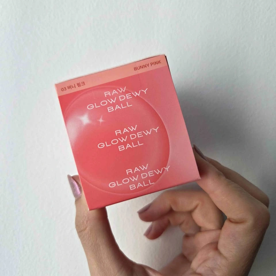 Lip Cheek Tint - hince Raw Glow Dewy Ball - 03 Bunny Pink