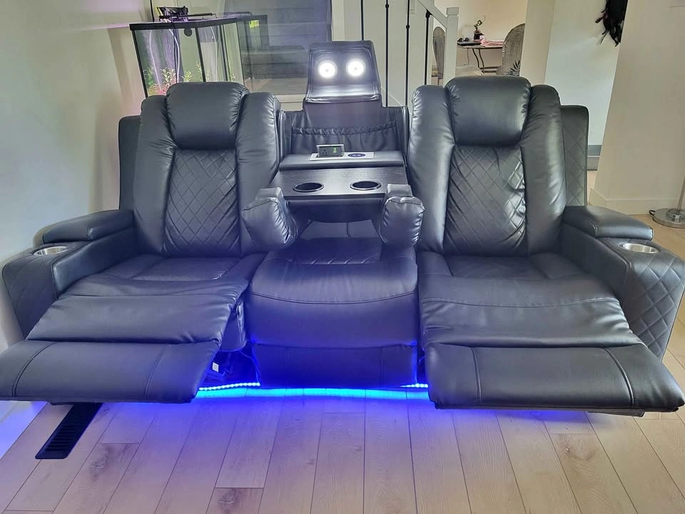 LIKE NEW: Monrose 3-Seater Power Recliner Sofa