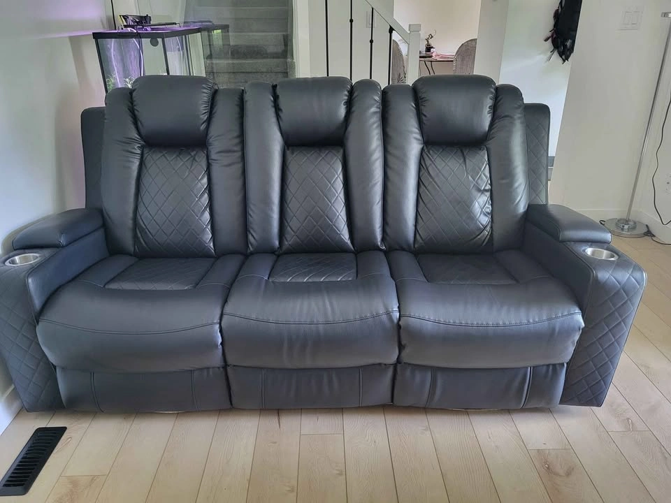LIKE NEW: Monrose 3-Seater Power Recliner Sofa - photo 2