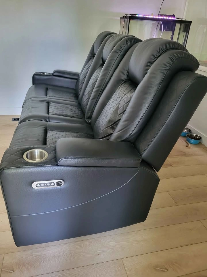 LIKE NEW: Monrose 3-Seater Power Recliner Sofa - photo 3