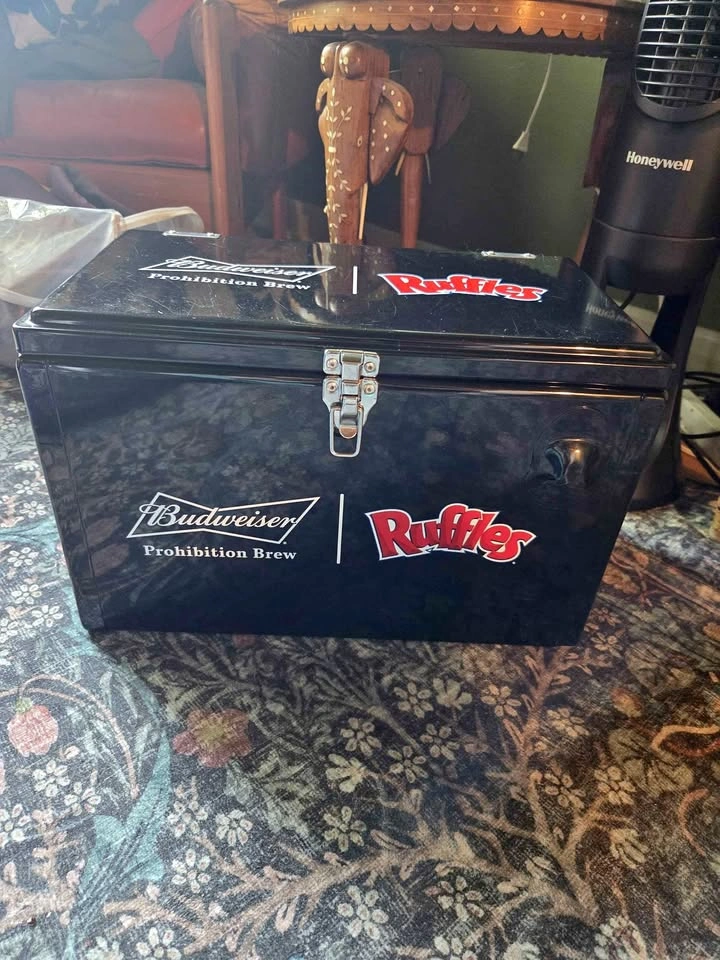 Rare Budweiser x Ruffles Branded Cooler w/ Built-in Opener