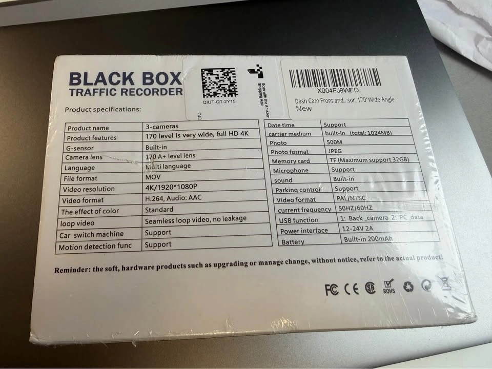 Vehicle Blackbox DVR 4K Ultra HD 3-Channel Dash Cam - photo 3