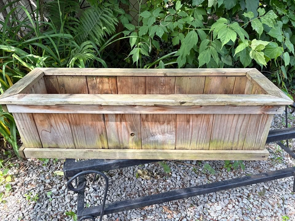 Wood Window Planter Box – Rustic Outdoor Planter