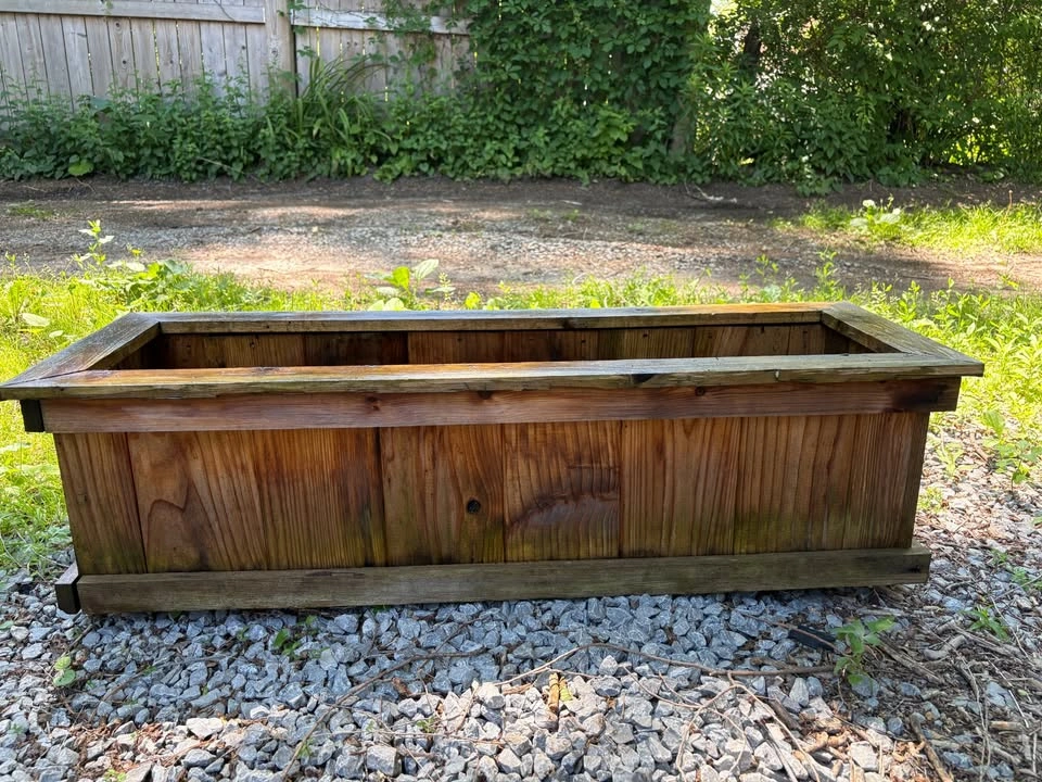 Wood Window Planter Box – Rustic Outdoor Planter - photo 2