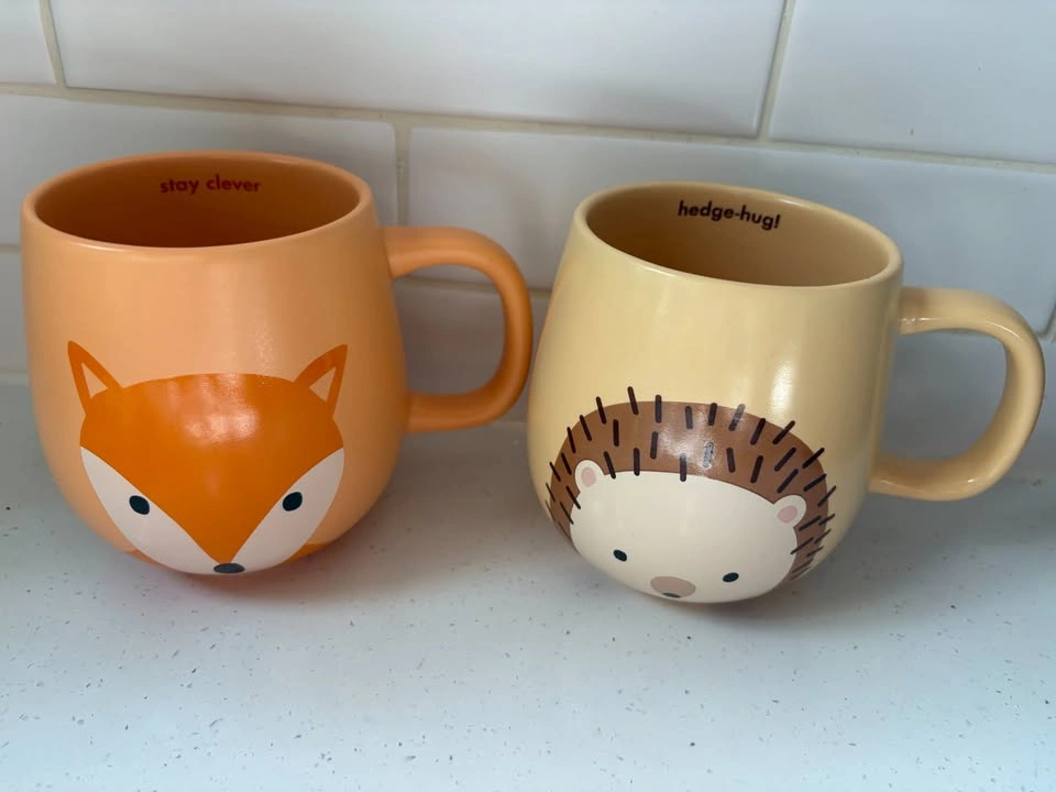 Cute Woodland Animal Mugs (Fox , Hedgehog, Owl) – set of 3 - photo 2
