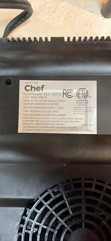 Master Chef 043-1297-6 Induction Cooktop - photo 2