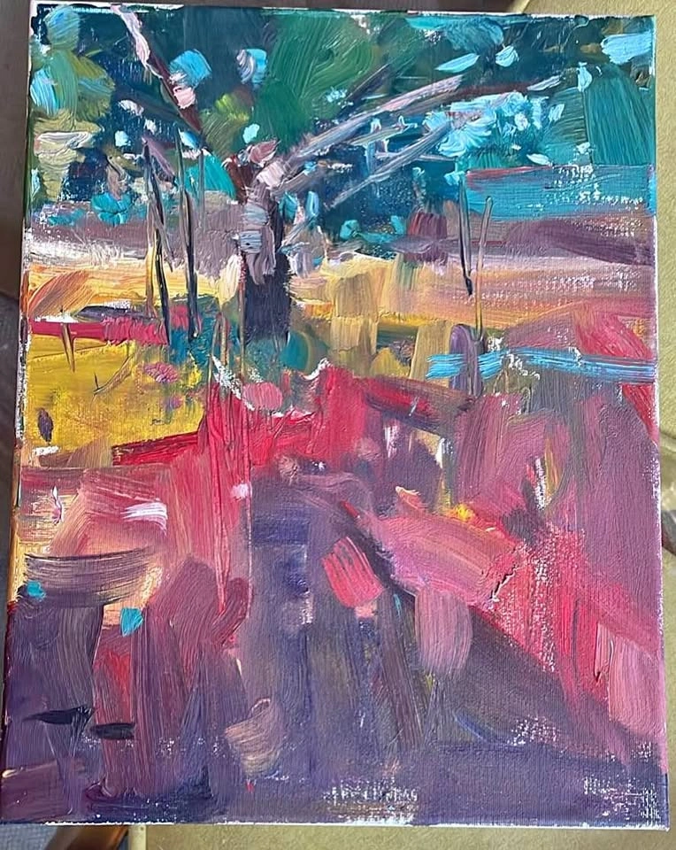 Jose Trujillo 11x14 Abstract Impressionist Landscape Oil Paintin