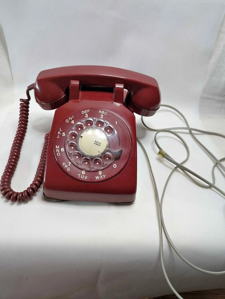 Vintage Red Western Electric Model 500D Rotary Telephone