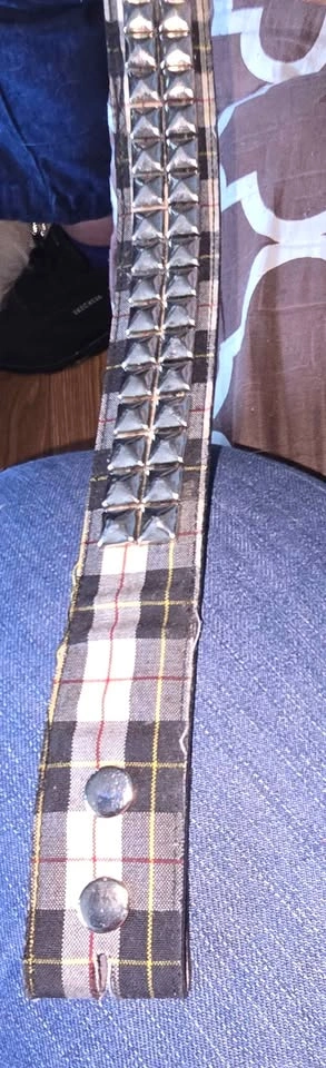 Hot Topic Plaid Studded Belt Size Large - photo 2
