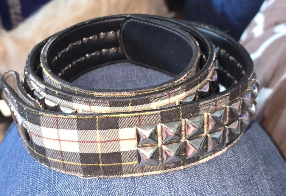 Hot Topic Plaid Studded Belt Size Large - photo 5