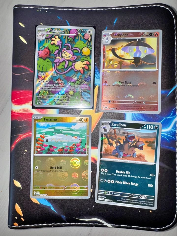 Filled Pokémon card binder