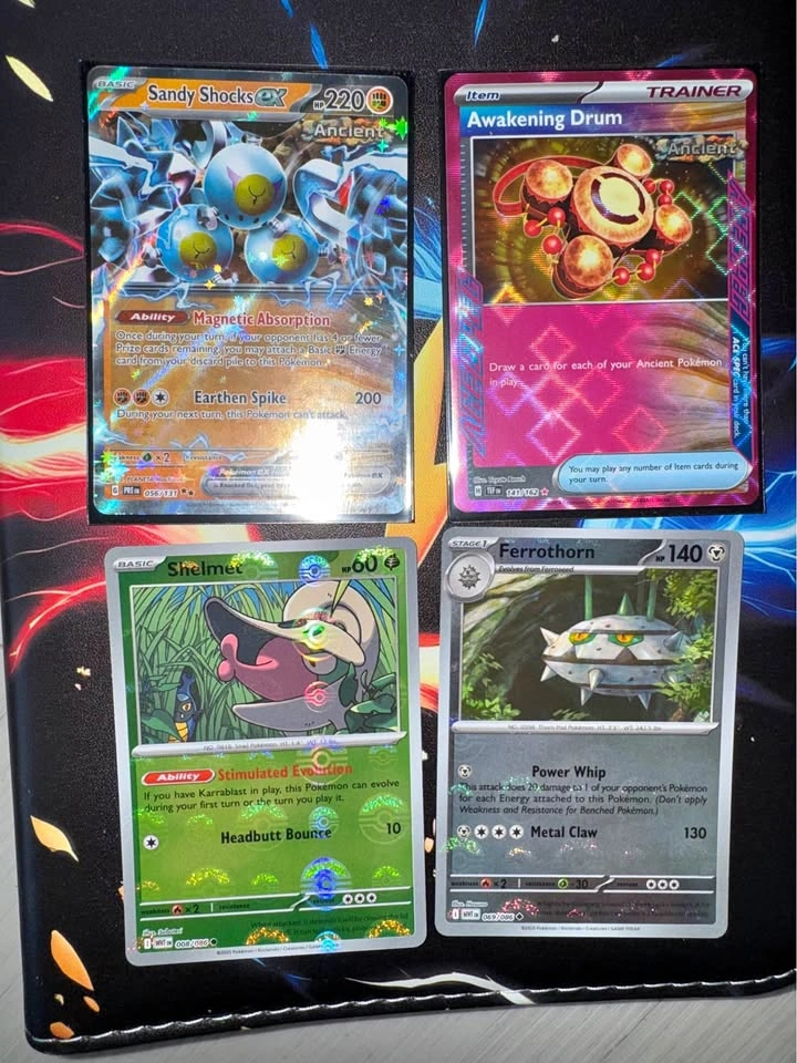 Filled Pokémon card binder