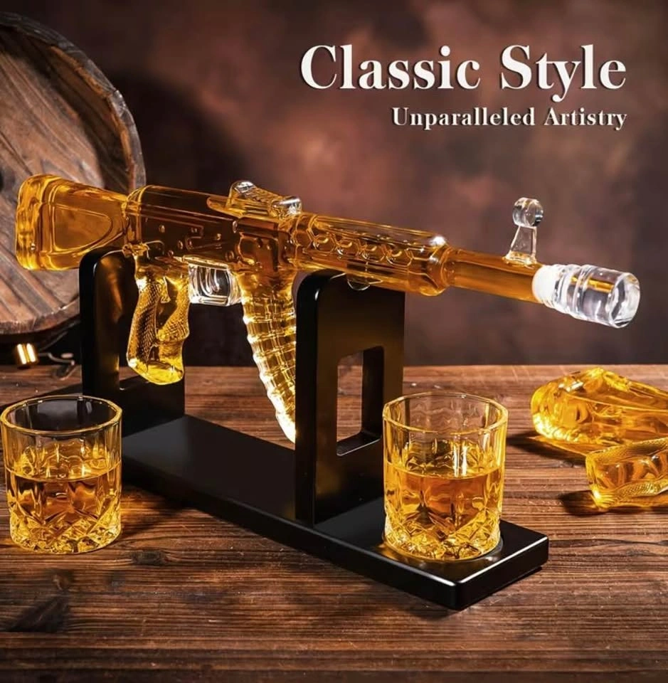 AK47 Military Whiskey Decanter Set with 2 Glasses - photo 4
