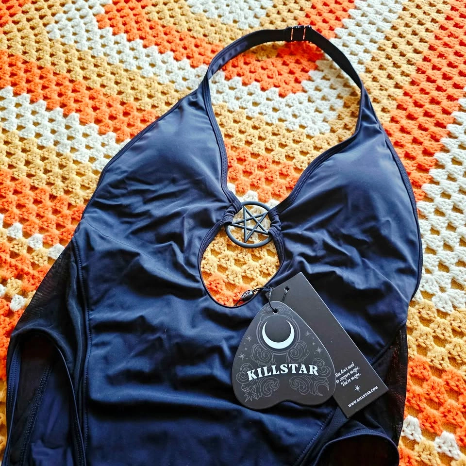 Brand new Killstar Pentagram Dark Lyfe One Piece Swimsuit NWT Si - photo 2