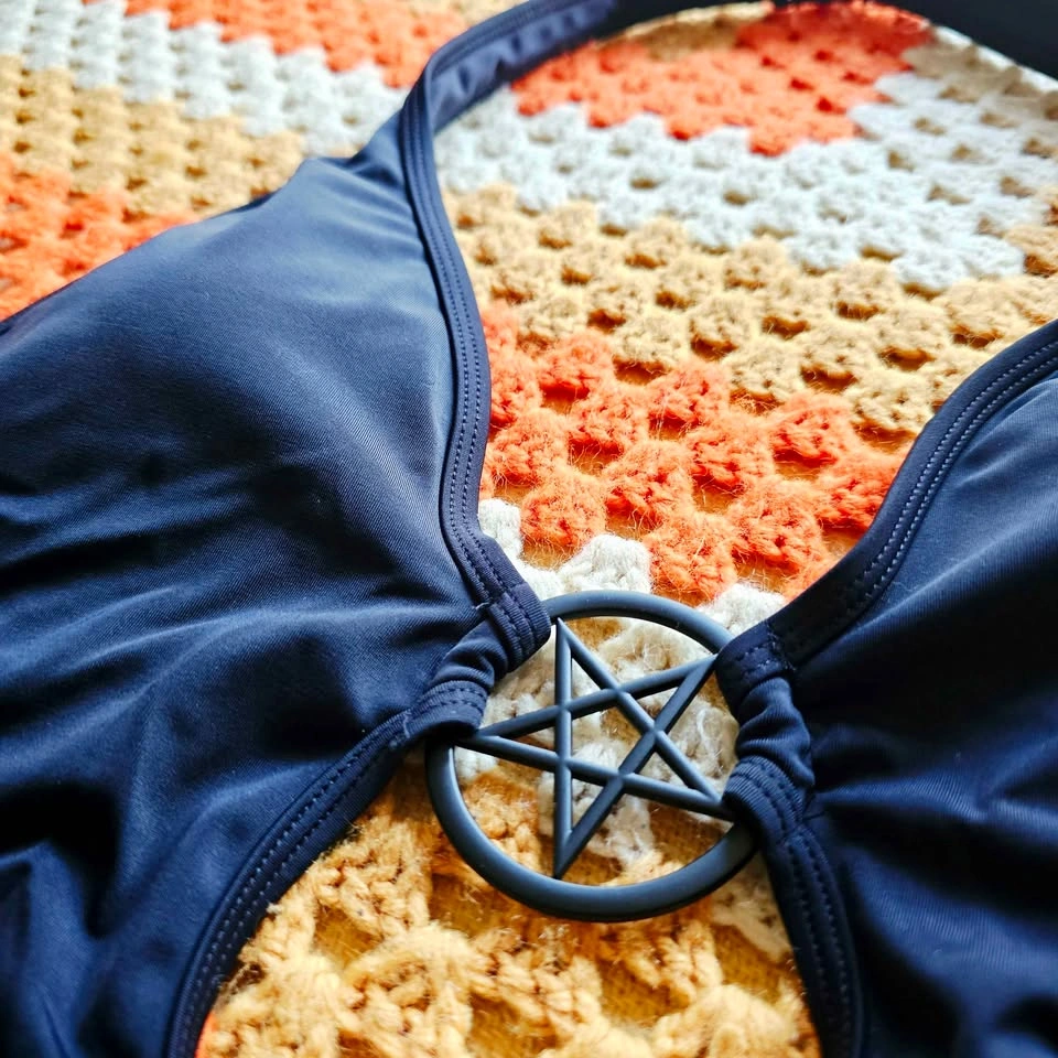 Brand new Killstar Pentagram Dark Lyfe One Piece Swimsuit NWT Si - photo 3