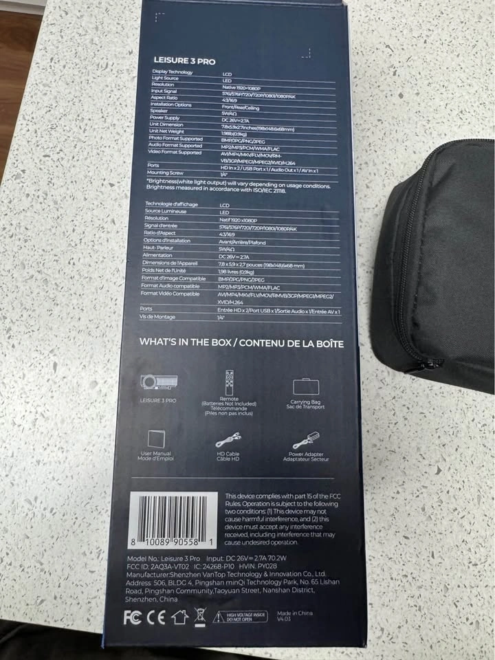 VANKYO Leisure 3 Pro Full HD Projector – brand New - photo 2