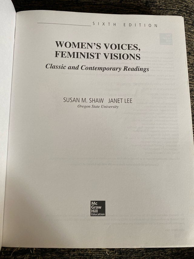 McGraw Hill Women's Voices Feminist Visions Textbook - photo 2