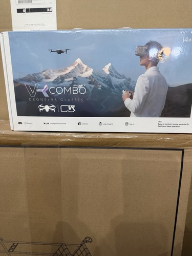 VR COMBO Smart Drone + VR Glasses Smartphone VR Headset White