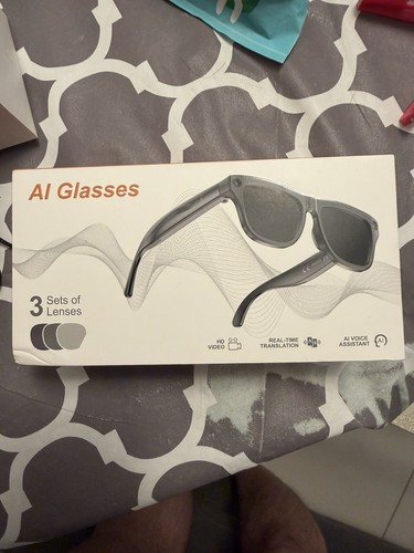 xK one Pro AI Smart Glasses w/ 3 Lens Sets, USB Cable & Usage Gu - photo 3