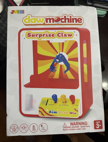 JOYIN Surprise Claw Machine Game Toy Volume Control USB/Battery