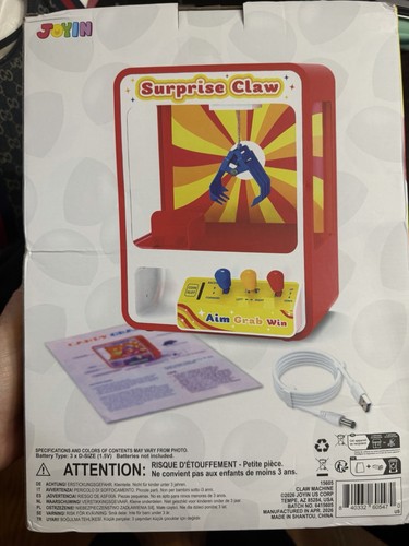JOYIN Surprise Claw Machine Game Toy Volume Control USB/Battery - photo 3