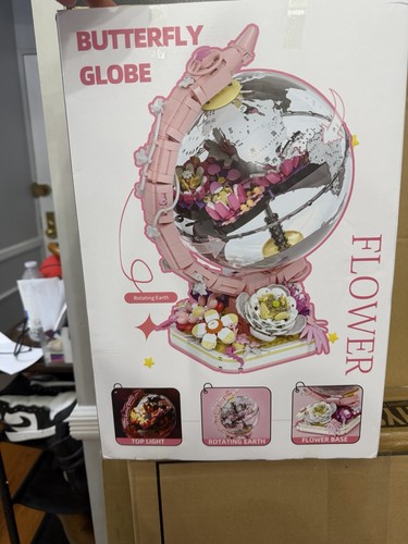 QIZHILE Rotating Butterfly Globe Building Blocks Set 90105