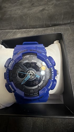Activa Men’s Analog & Digital Quartz Sport Watch 50m Blue Resin
