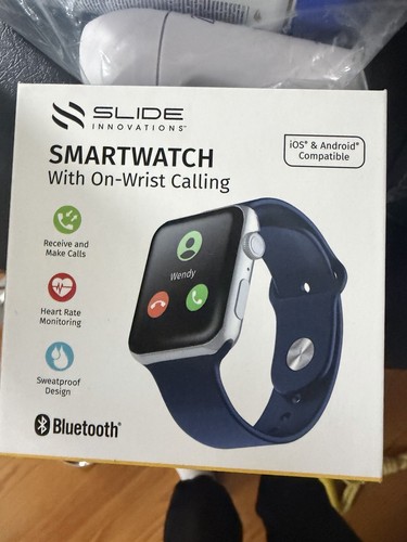 Slide Innovations Smartwatch On-Wrist Calling BT iOS Android 40m