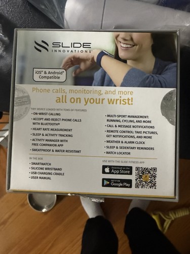 Slide Innovations Smartwatch On-Wrist Calling BT iOS Android 40m - photo 2