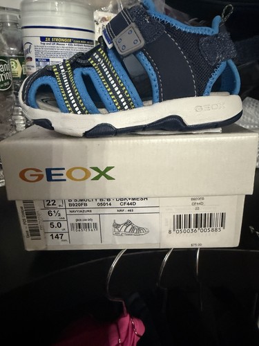 Geox Water Friendly Unisex Kids Sandals Blue/Navy US 6.5 EU 22