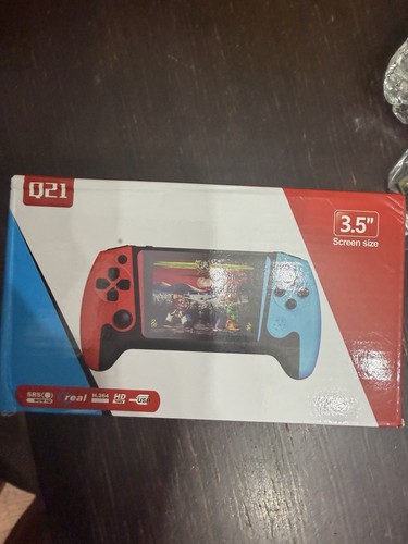 Q21 Handheld Game Console, 3.5" Screen, Red/Blue, USB Connectivi