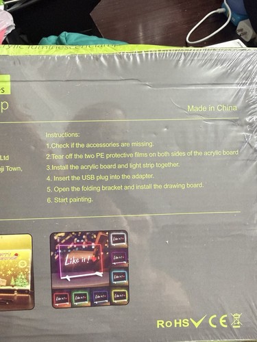 Acrylic LED Drawing Board Lamp USB 5W Switch Control Kids Model - photo 3