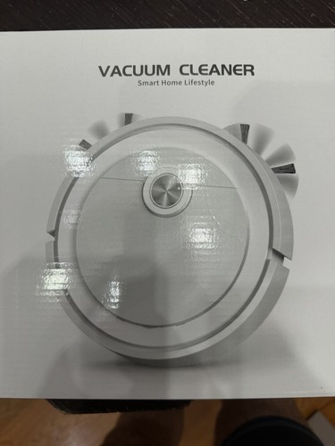 Cordless Robotic Vacuum Cleaner Battery Operated White