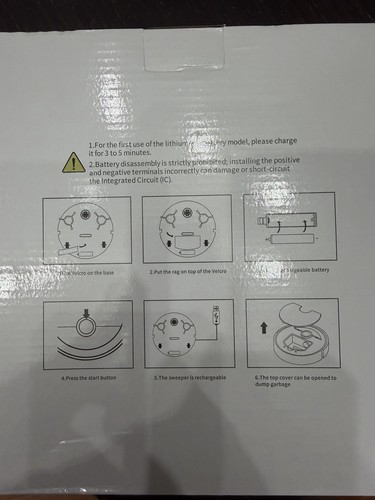 Cordless Robotic Vacuum Cleaner Battery Operated White - photo 2