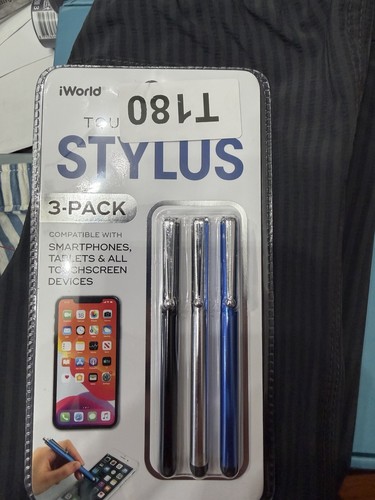 iWorld Touchscreen Stylus 3-Pack Soft Silicone Tip
