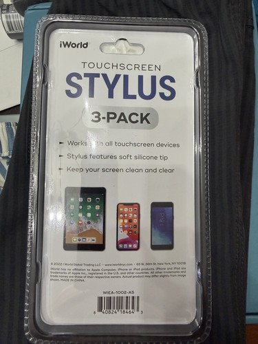 iWorld Touchscreen Stylus 3-Pack Soft Silicone Tip - photo 2