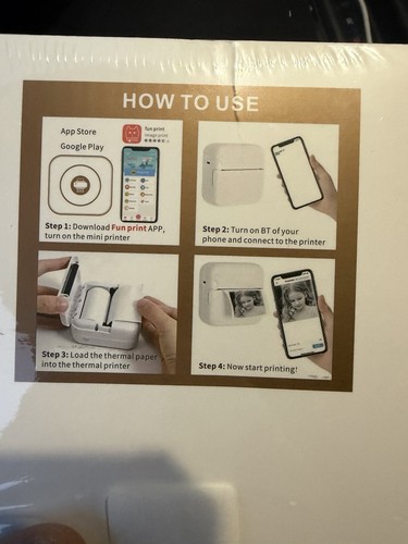 BT Portable Mini Mobile Printer, Bluetooth Thermal Inkless - photo 2