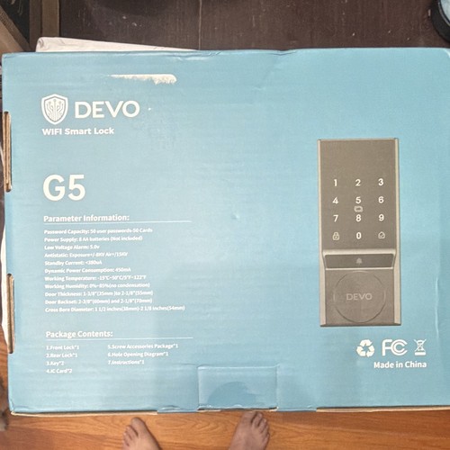 DEVO G5 Wi-Fi App Keypad Smart Door Lock, Silver - photo 3