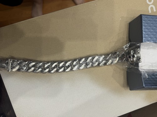 Invicta Silver Tone Stainless Steel Curb Chain Bracelet - photo 2