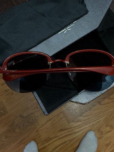 Police SPL 302G Women’s Rimless Oval Sunglasses Red Mirrored - photo 3