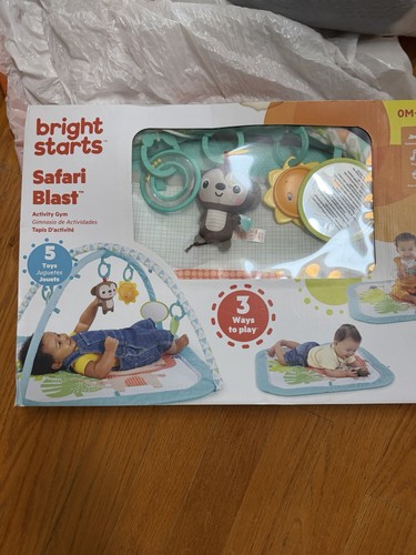 Bright Starts Safari Blast Activity Gym Play Mat, Infant, Multic