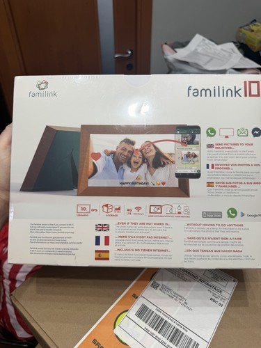 Familink 10in IPS Digital Photo Frame 4G 8GB Brown - photo 2